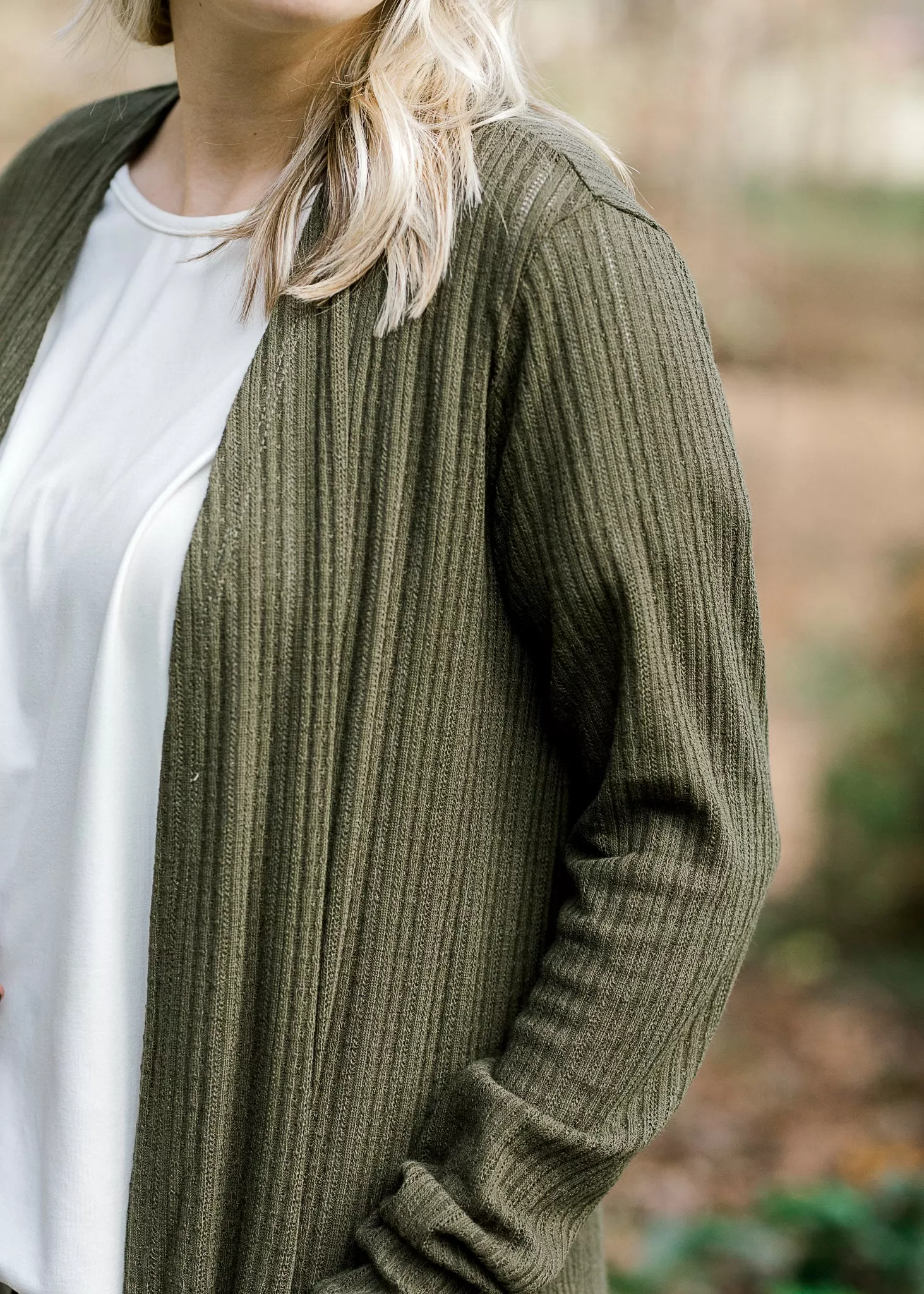 X Deep Olive Cardigan