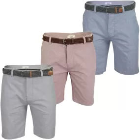 Xact Mens Oxford Chino Shorts with Belt