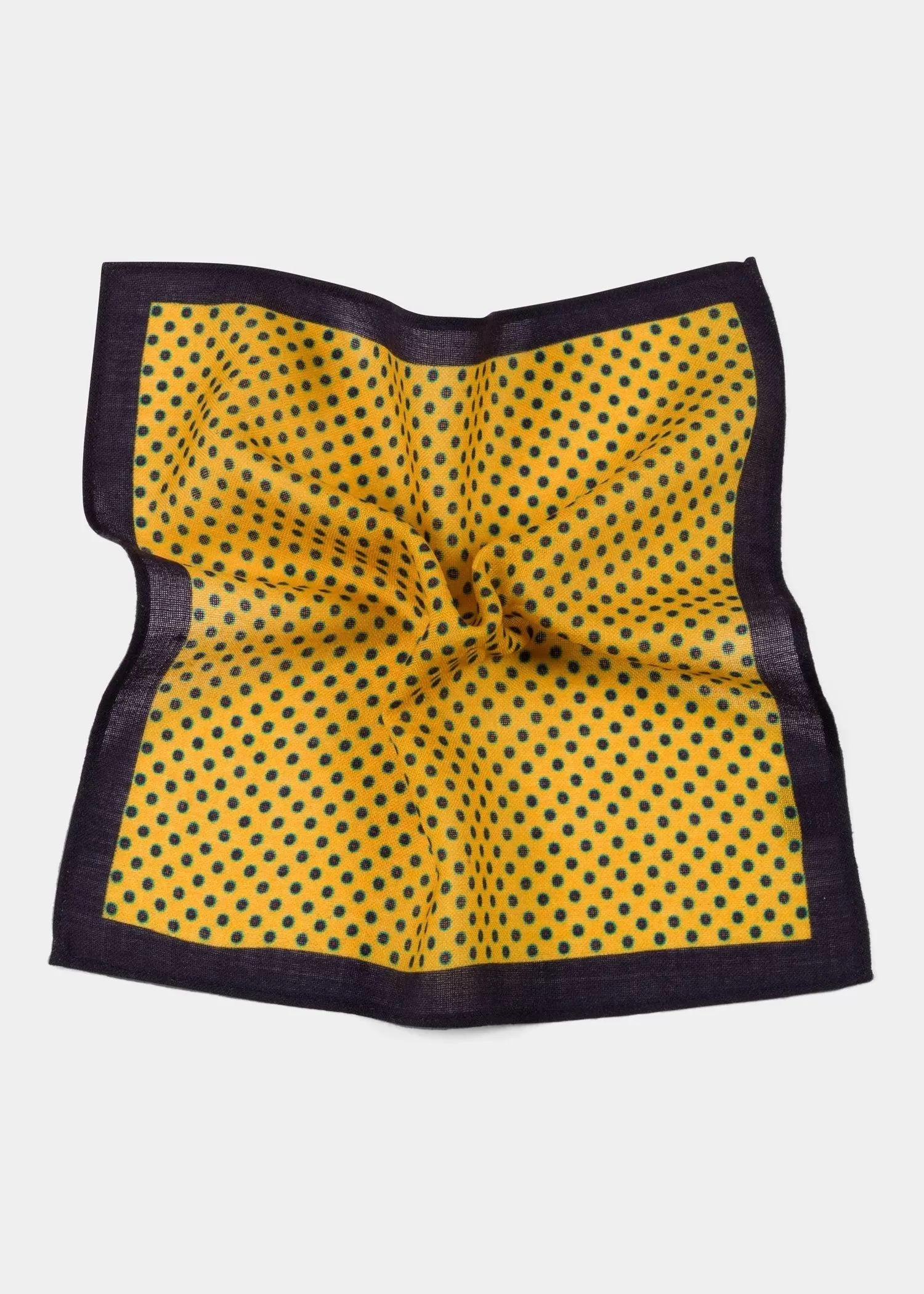 Yellow Black Pocket Square