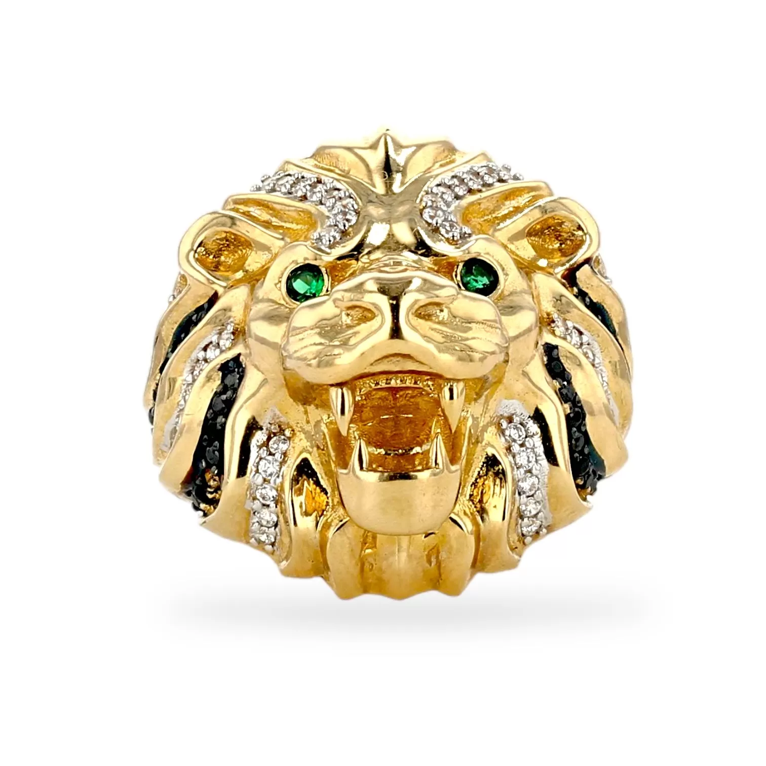 Yellow Gold 10k Lion men ring