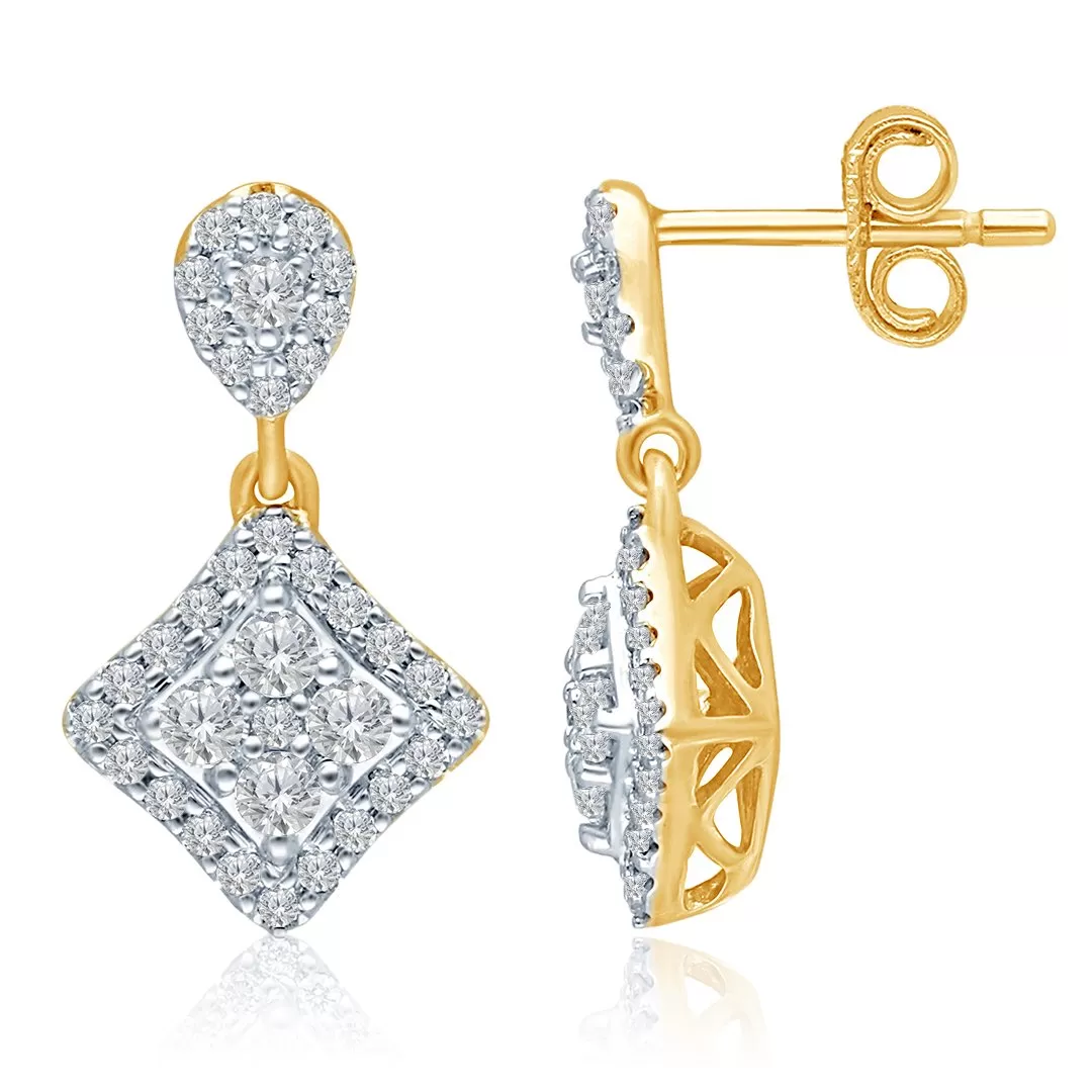 Yellow Gold Diamond Eternal Earrings