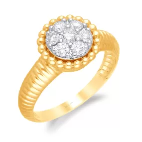 Yellow Gold White Diamond Eternal Ring