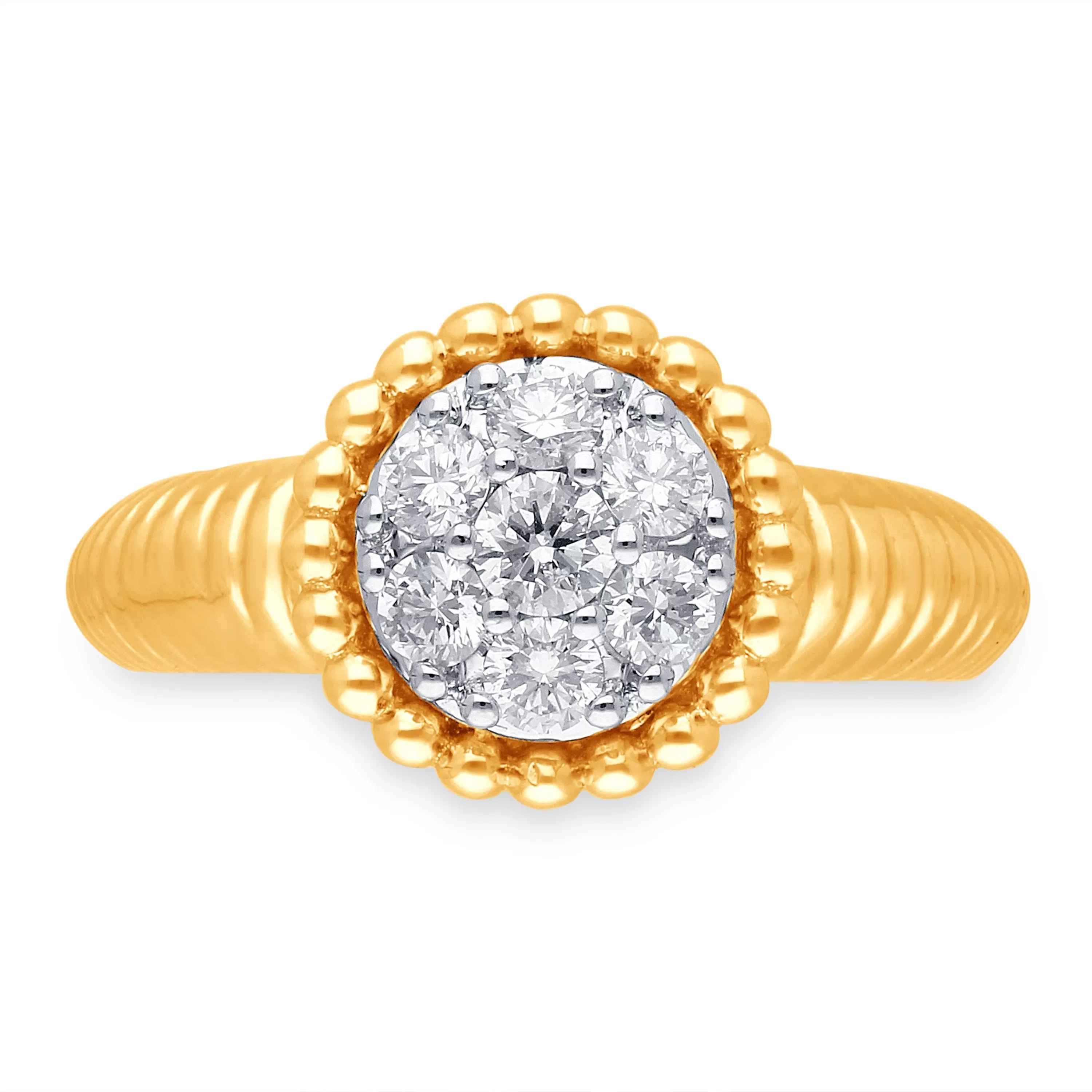 Yellow Gold White Diamond Eternal Ring