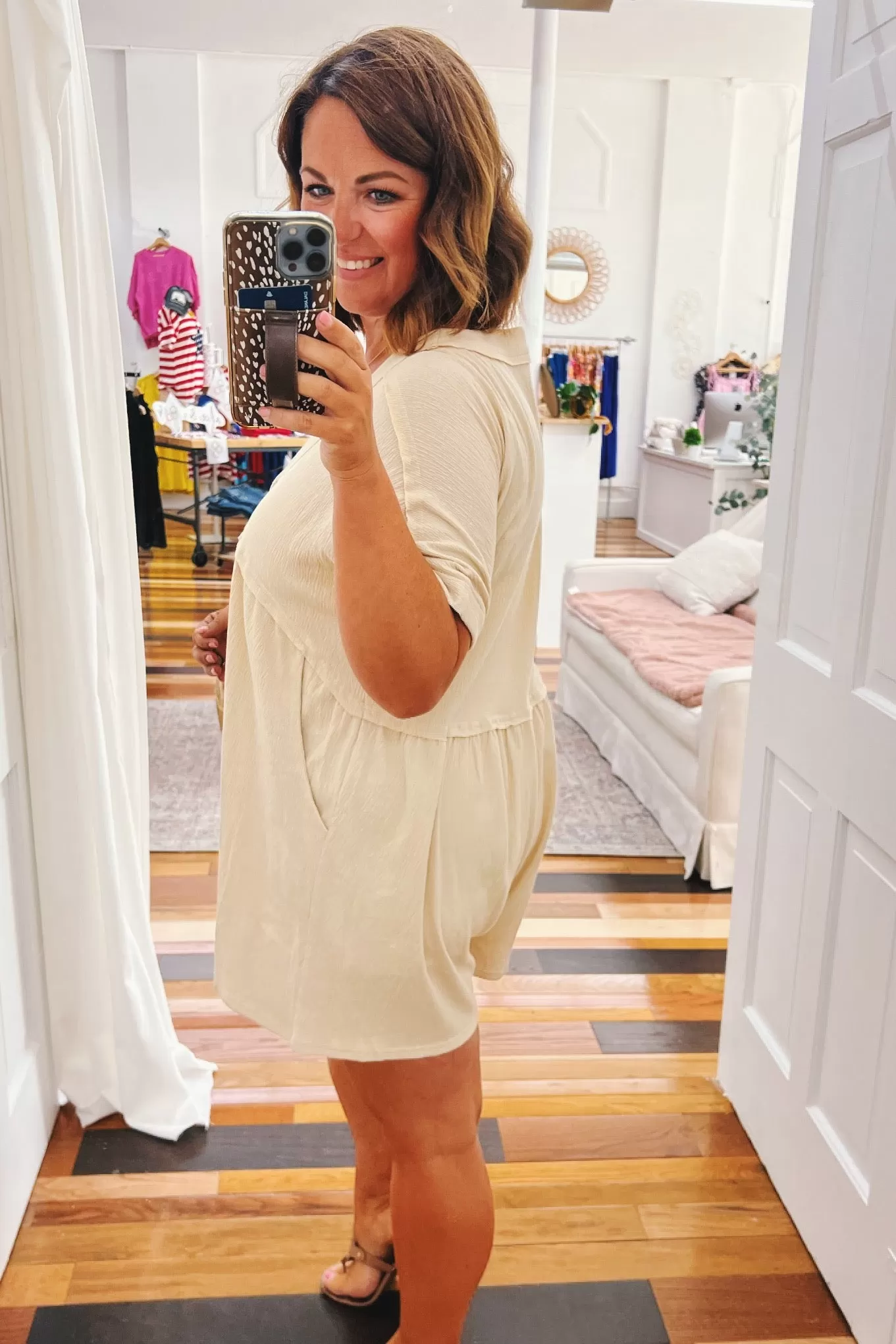 Zoey Loose Romper Beige